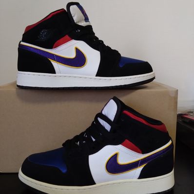 Nike GS Air Jordan 1 Mid "Lakers Top 3"