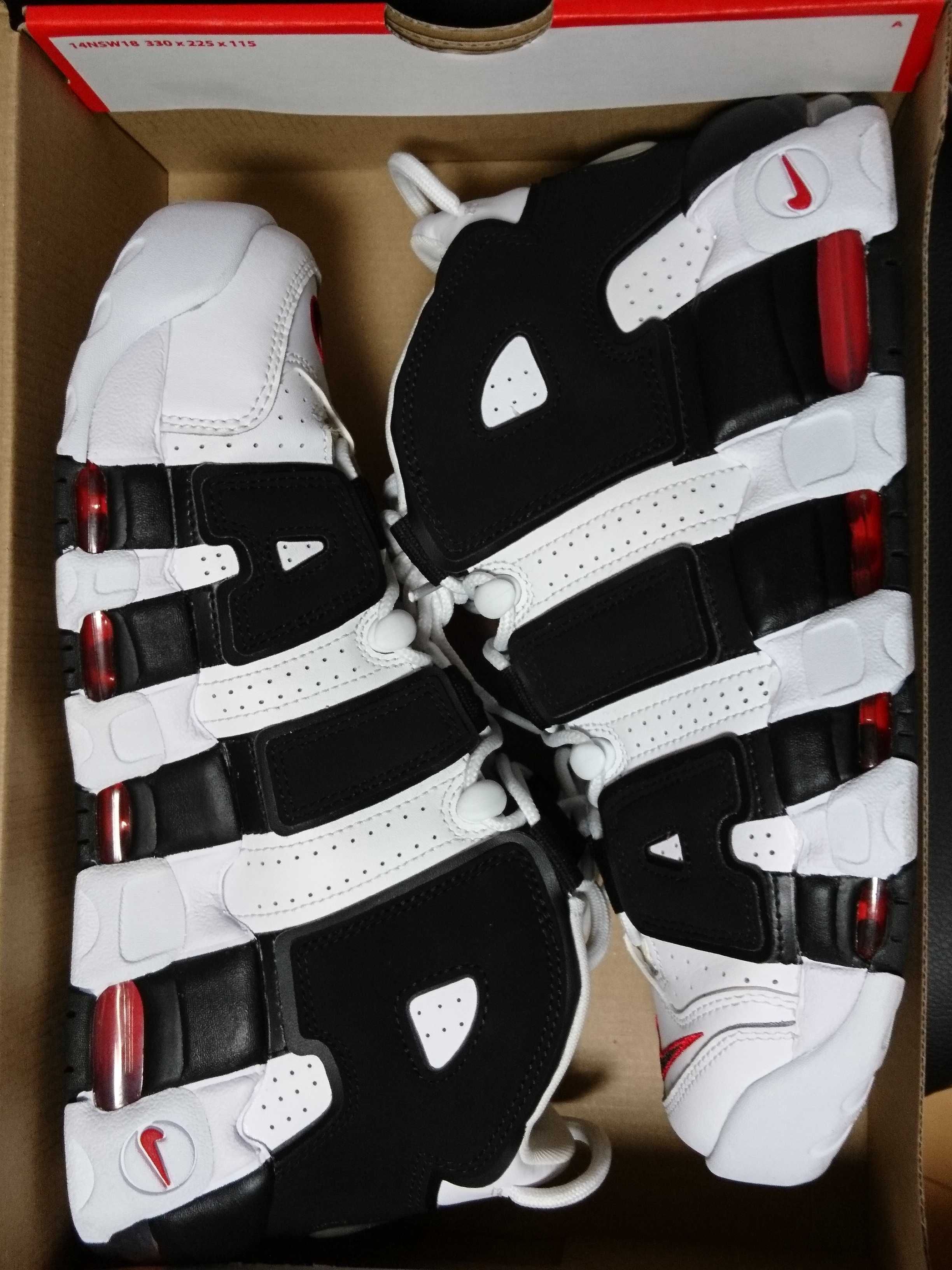 NIKE AIR MORE UPTEMPO "WHITE/BLACK/UNIVERSITY RED"(2020)