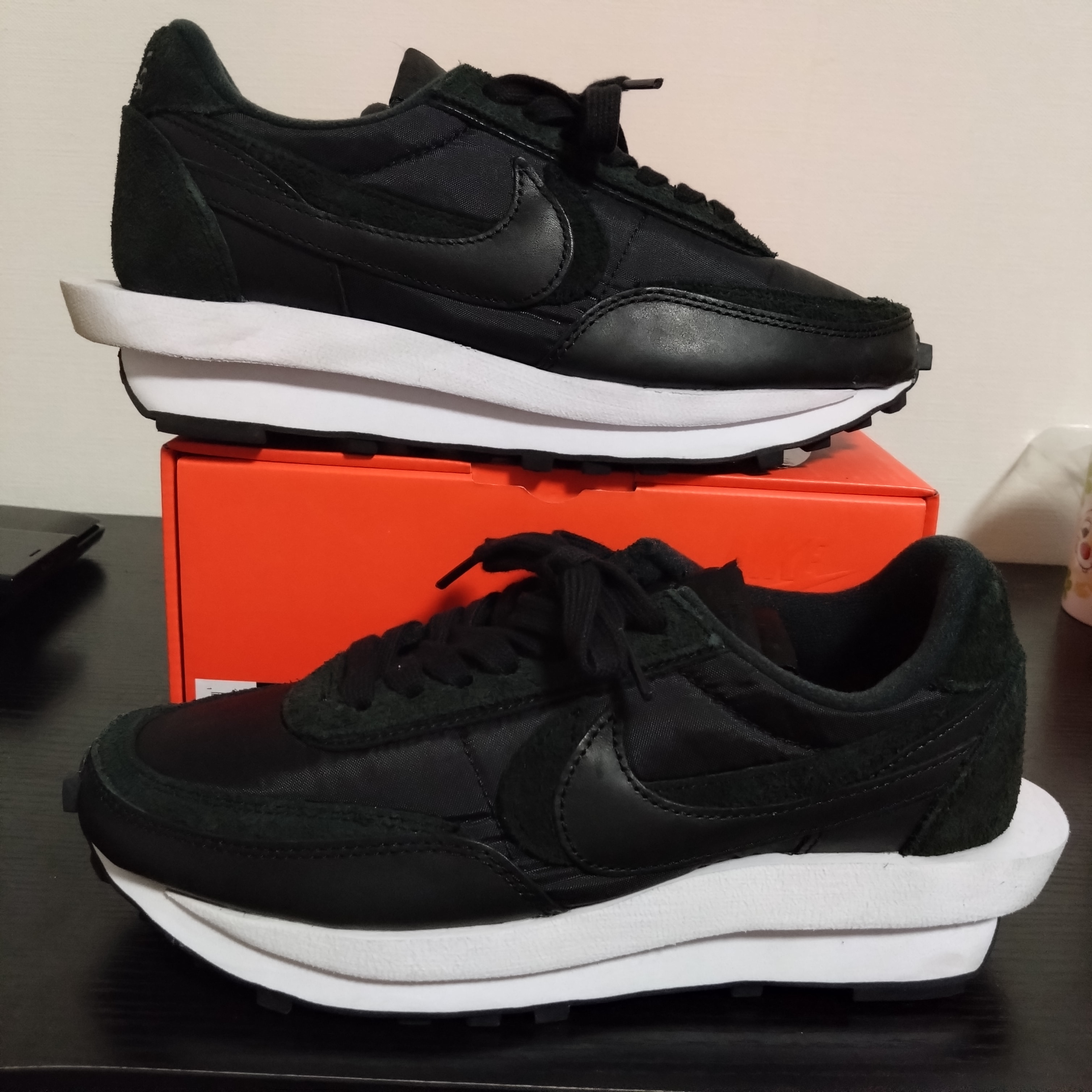 sacai × Nike LDV Waffle "Triple Black"