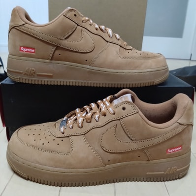 Supreme × Nike Air Force 1 Low "Flax/Wheat"