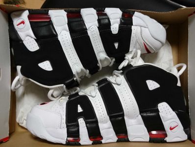 NIKE AIR MORE UPTEMPO "WHITE/BLACK/UNIVERSITY RED"(2020)
