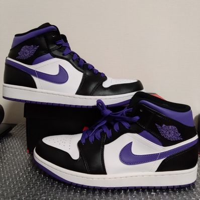 Nike Air Jordan 1 Mid "Black/Court Purple"