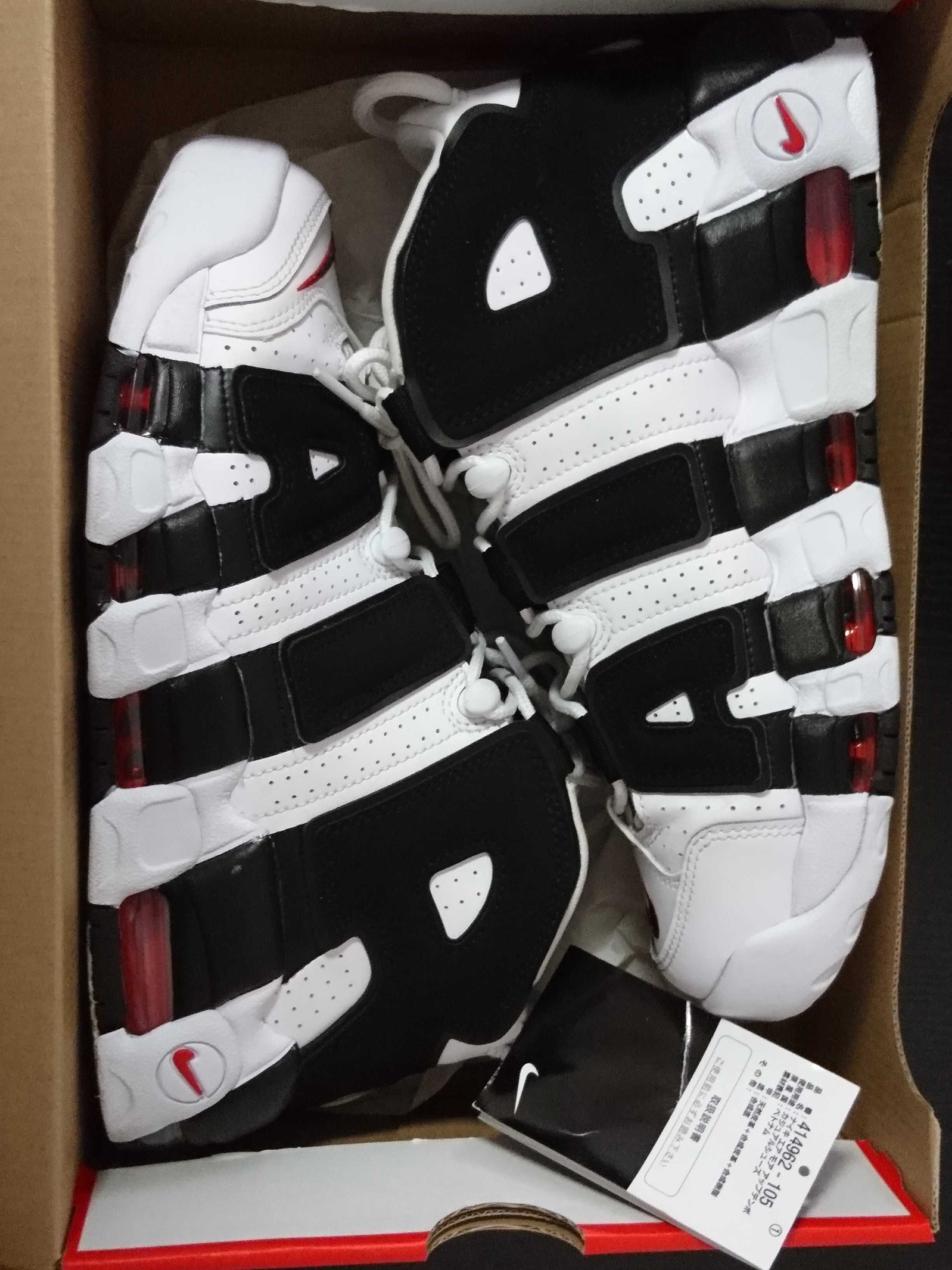 NIKE AIR MORE UPTEMPO "WHITE/BLACK/UNIVERSITY RED"(2020)