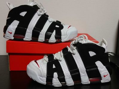 NIKE AIR MORE UPTEMPO "WHITE/BLACK/UNIVERSITY RED"(2020)