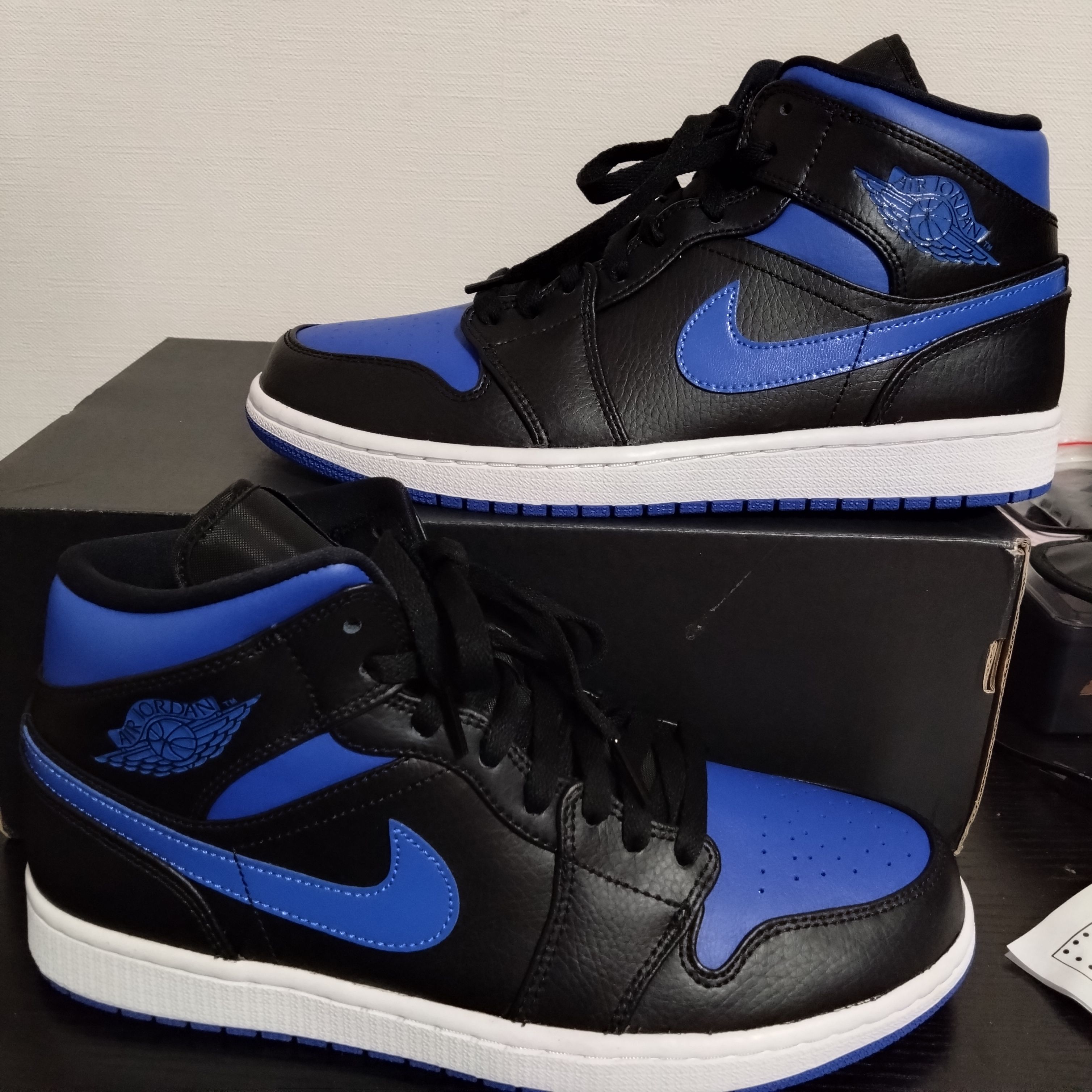 NIKE AIR JORDAN 1 MID "BLACK/BLUE"