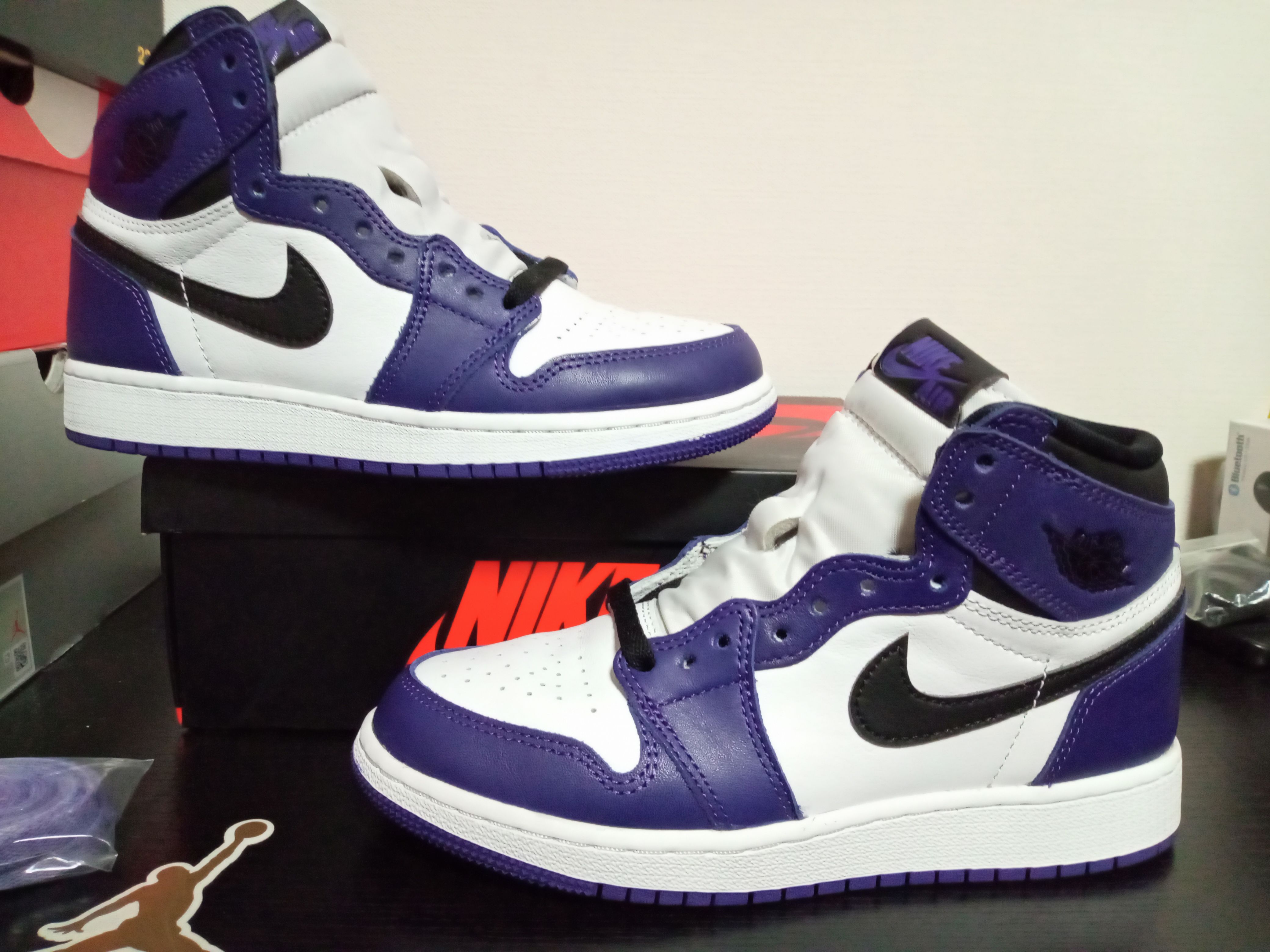 NIKE AIR JORDAN 1 RETRO HIGH OG GS "COURT PURPLE WHITE/BLACK" (2020)