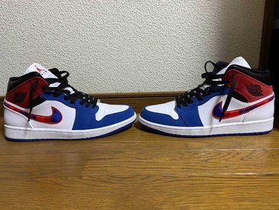 NIKE AIR JORDAN 1 MID "WHITE/BLUE/RED"