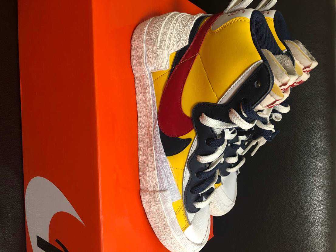 sacai × Nike Blazer Mid "Varsity Maize/Varsity Red"