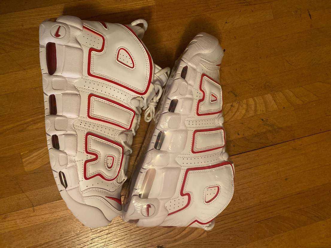 NIKE AIR MORE UPTEMPO "WHITE/VARSITY RED" (2021)