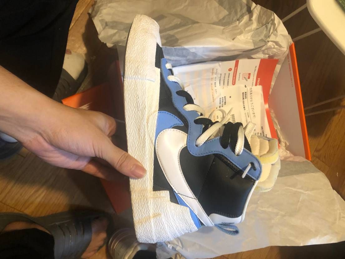 sacai × NIKE BLAZER MID "BLACK / BLUE"