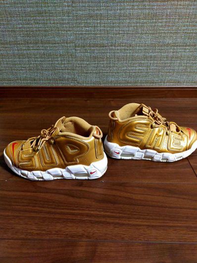 Supreme × Nike Air More Uptempo "Metallic Gold"