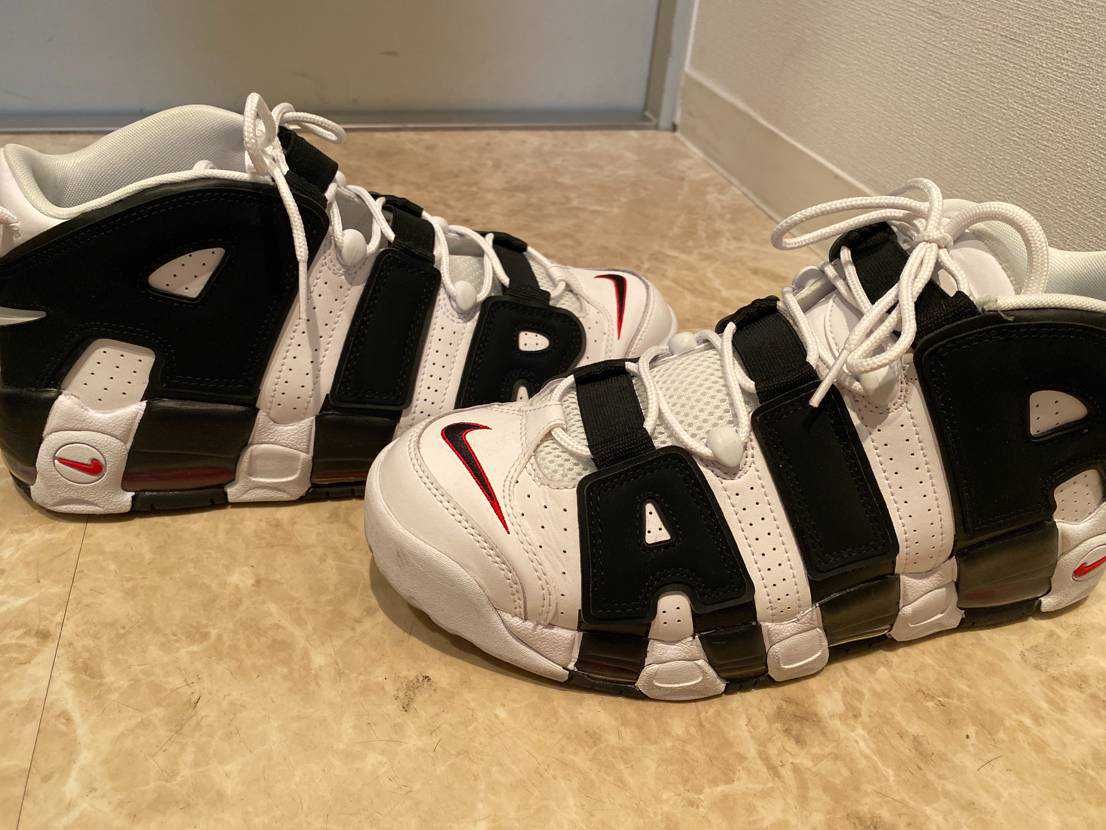 NIKE AIR MORE UPTEMPO "WHITE/BLACK/UNIVERSITY RED"(2020)