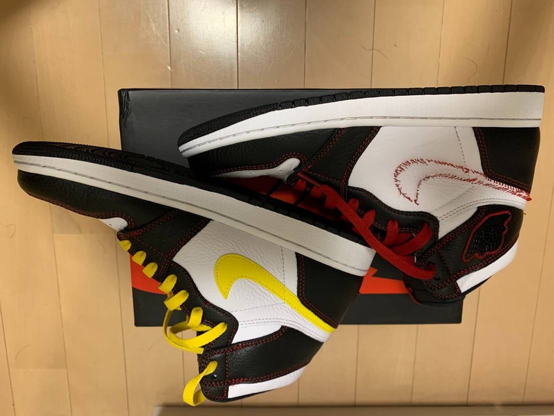 Nike Air Jordan 1 High OG Defiant "Black/Yellow/Gym Red"    