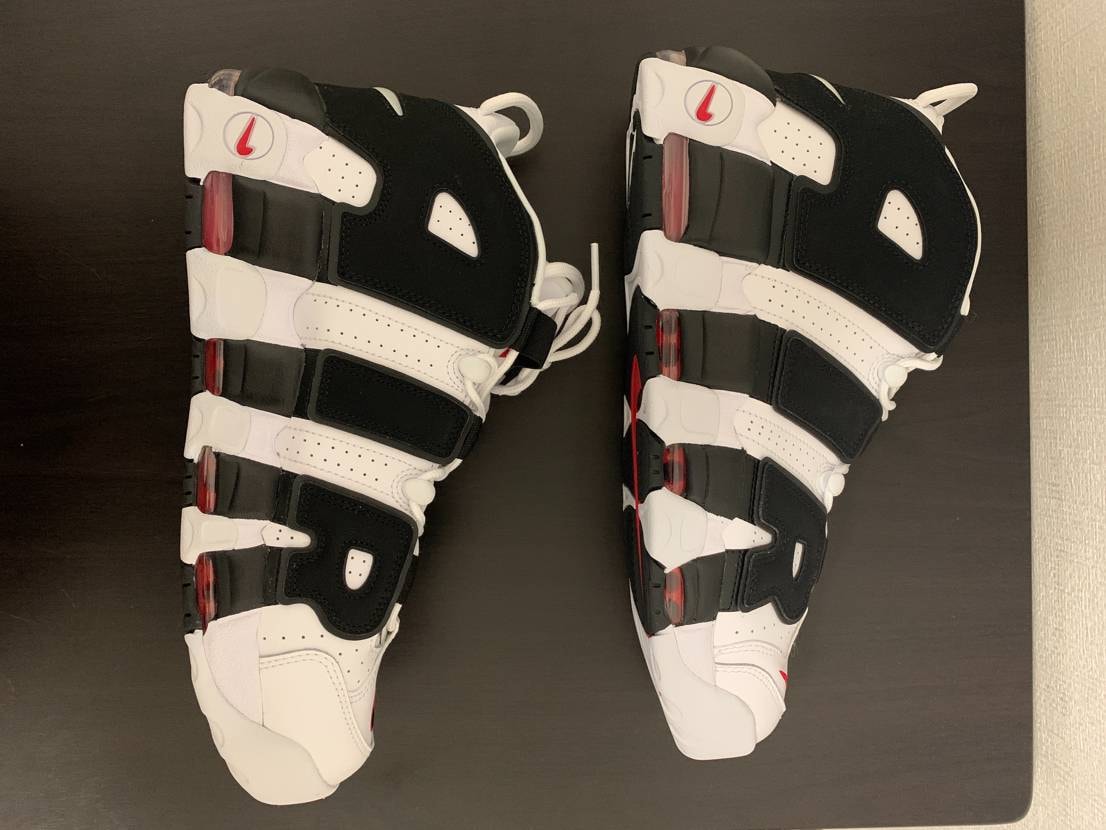 NIKE AIR MORE UPTEMPO "WHITE/BLACK/UNIVERSITY RED"(2020)
