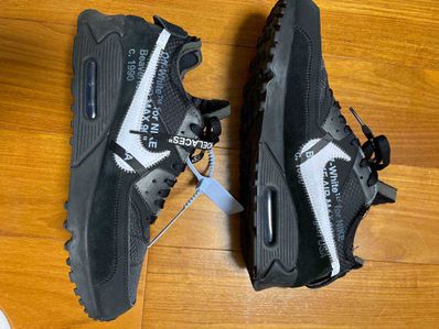 Off-White × Nike Air Max 90 "Black/Black-Cone-White"