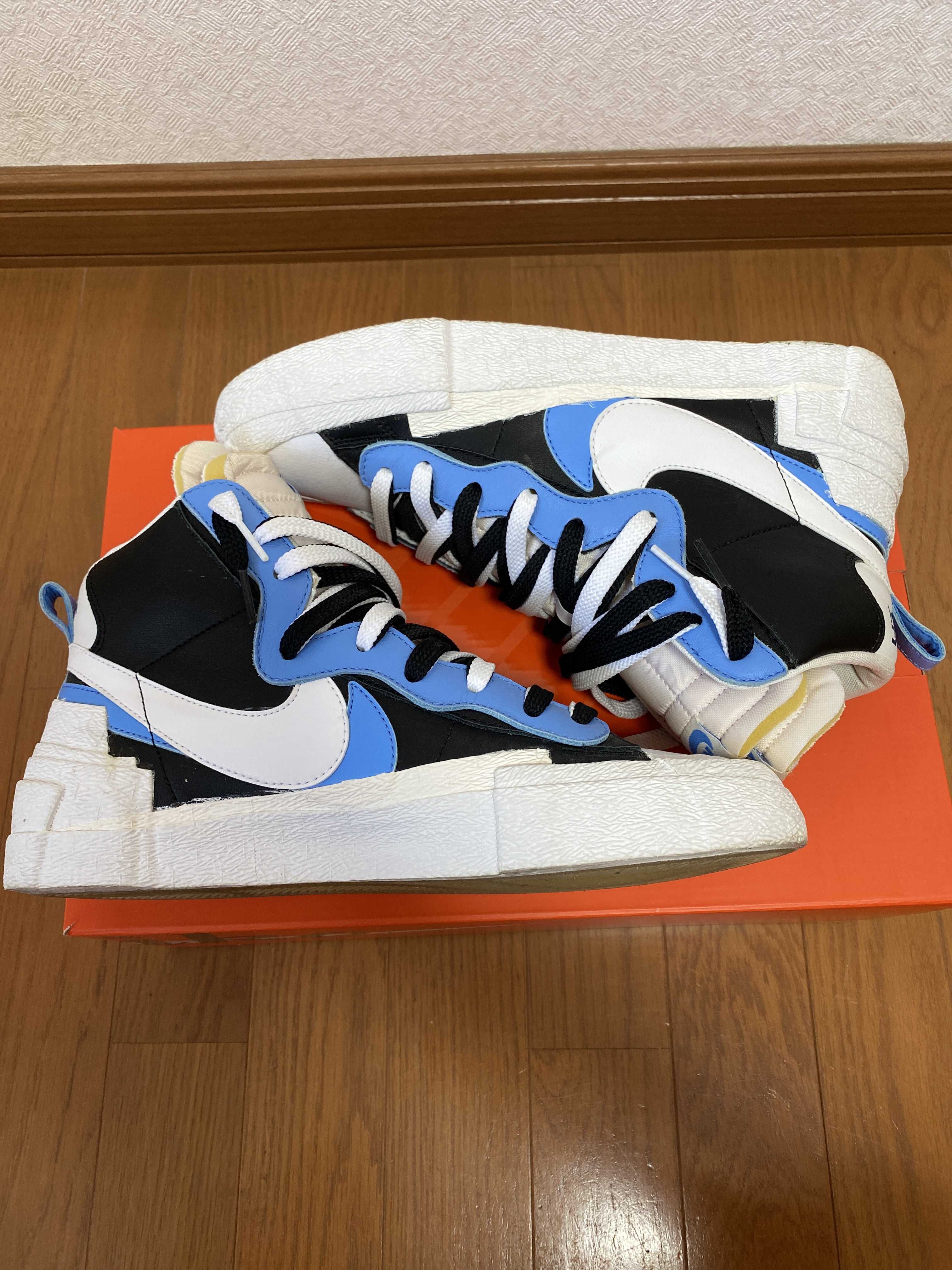 sacai × NIKE BLAZER MID "BLACK / BLUE"