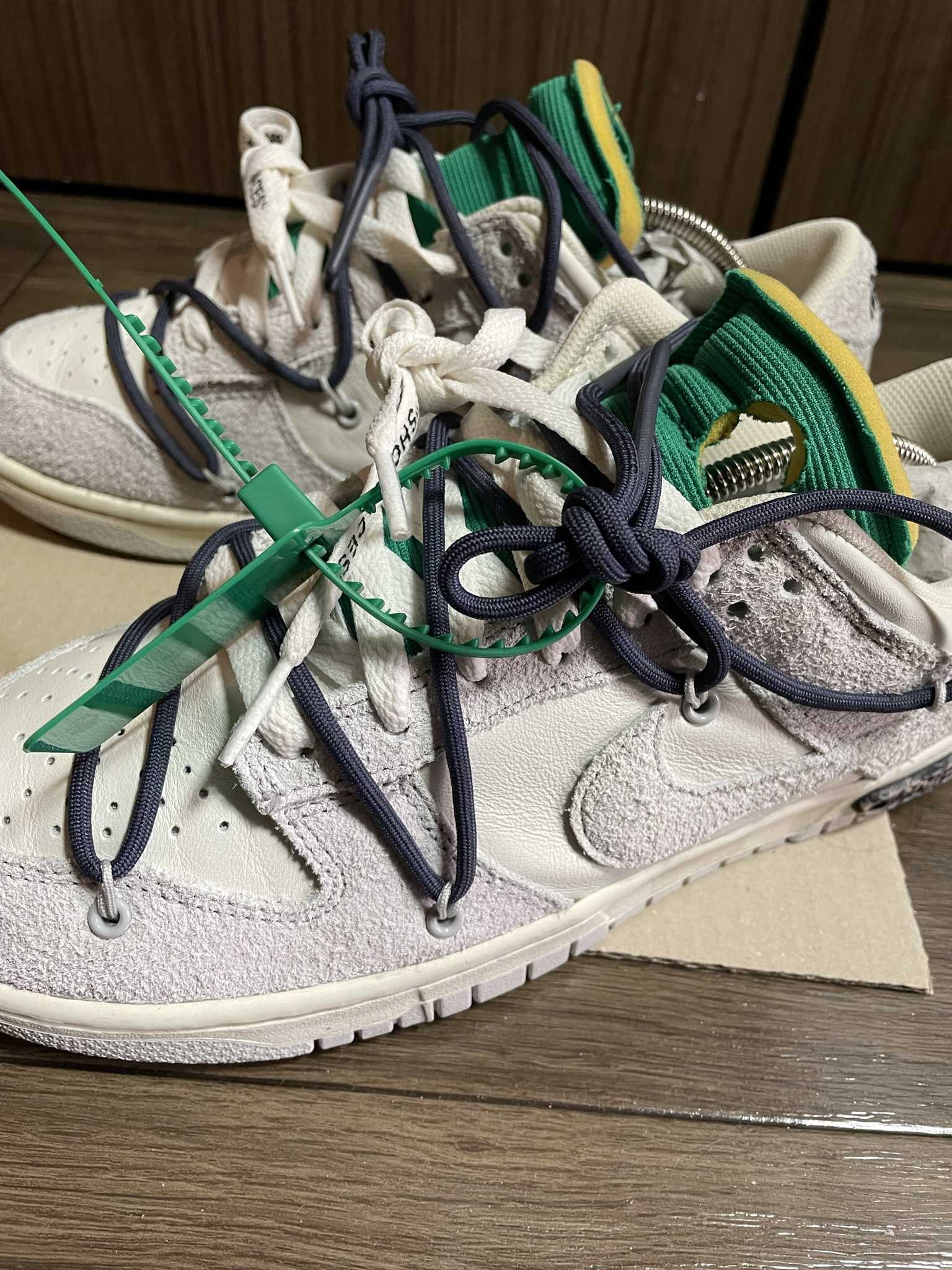 Off-White × Nike Dunk Low "Sail/Neutral Grey/Gridiron"