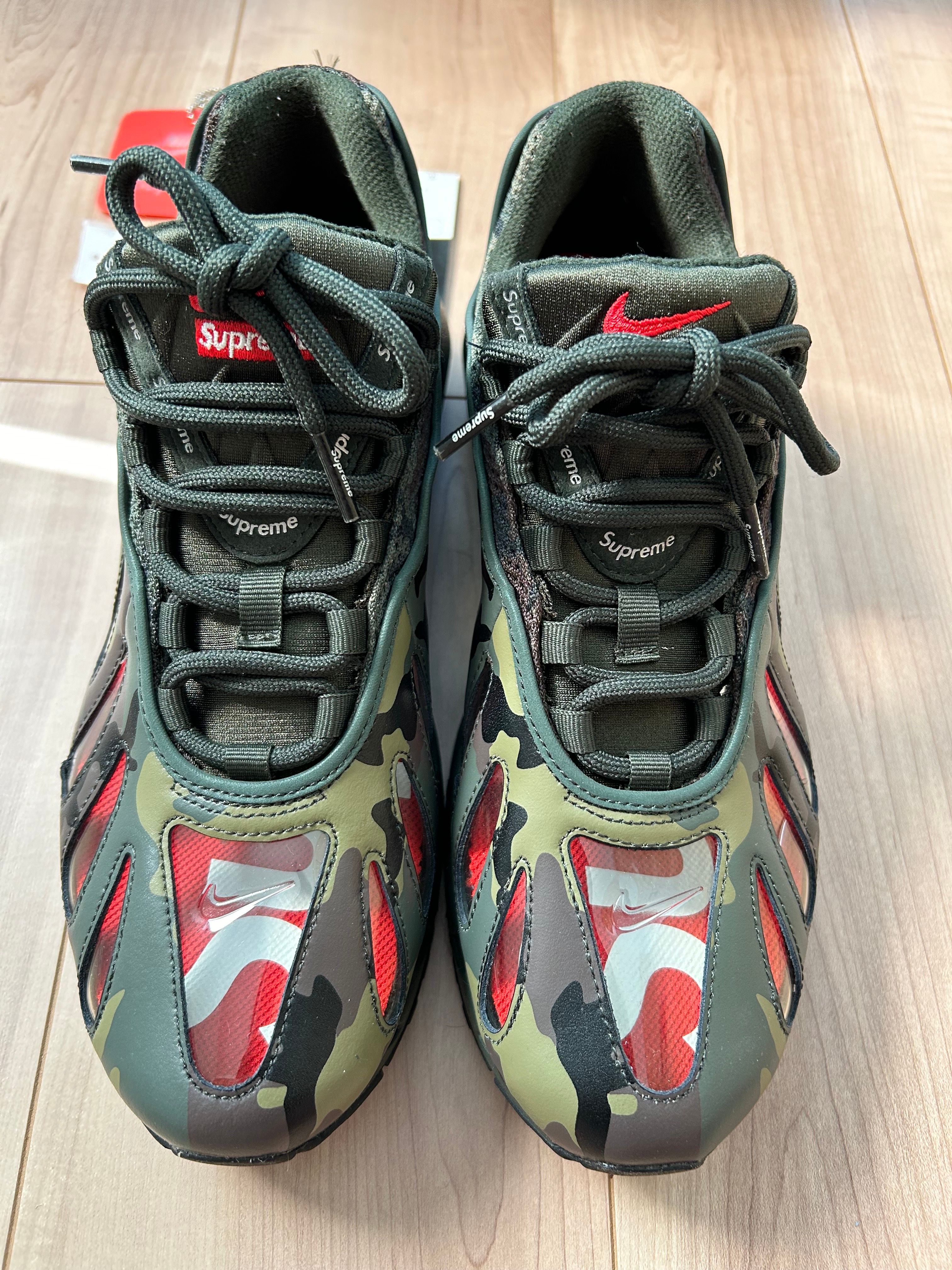 Supreme × Nike Air Max 96 "Dark Army Camo/Speed Red/Clear"
