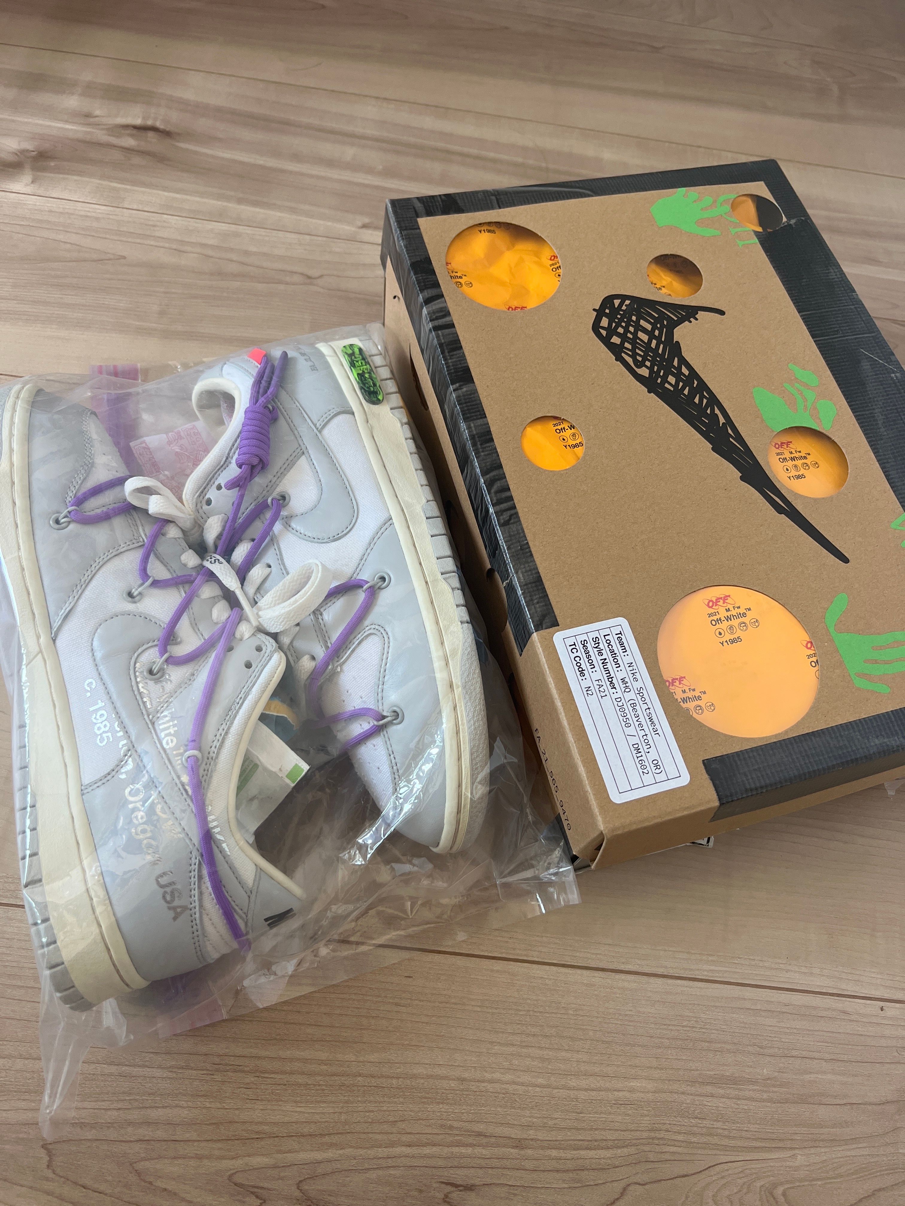 Off-White × Nike Dunk Low "Sail/Neutral Gray"