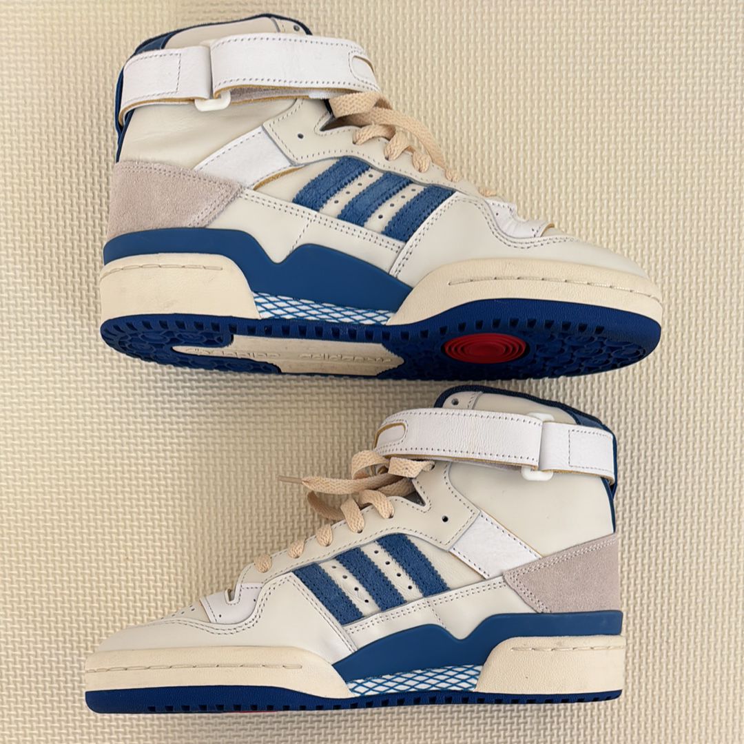 adidas Forum 84 High Blue Thread "Off White-Bright Blue/Footwear White"