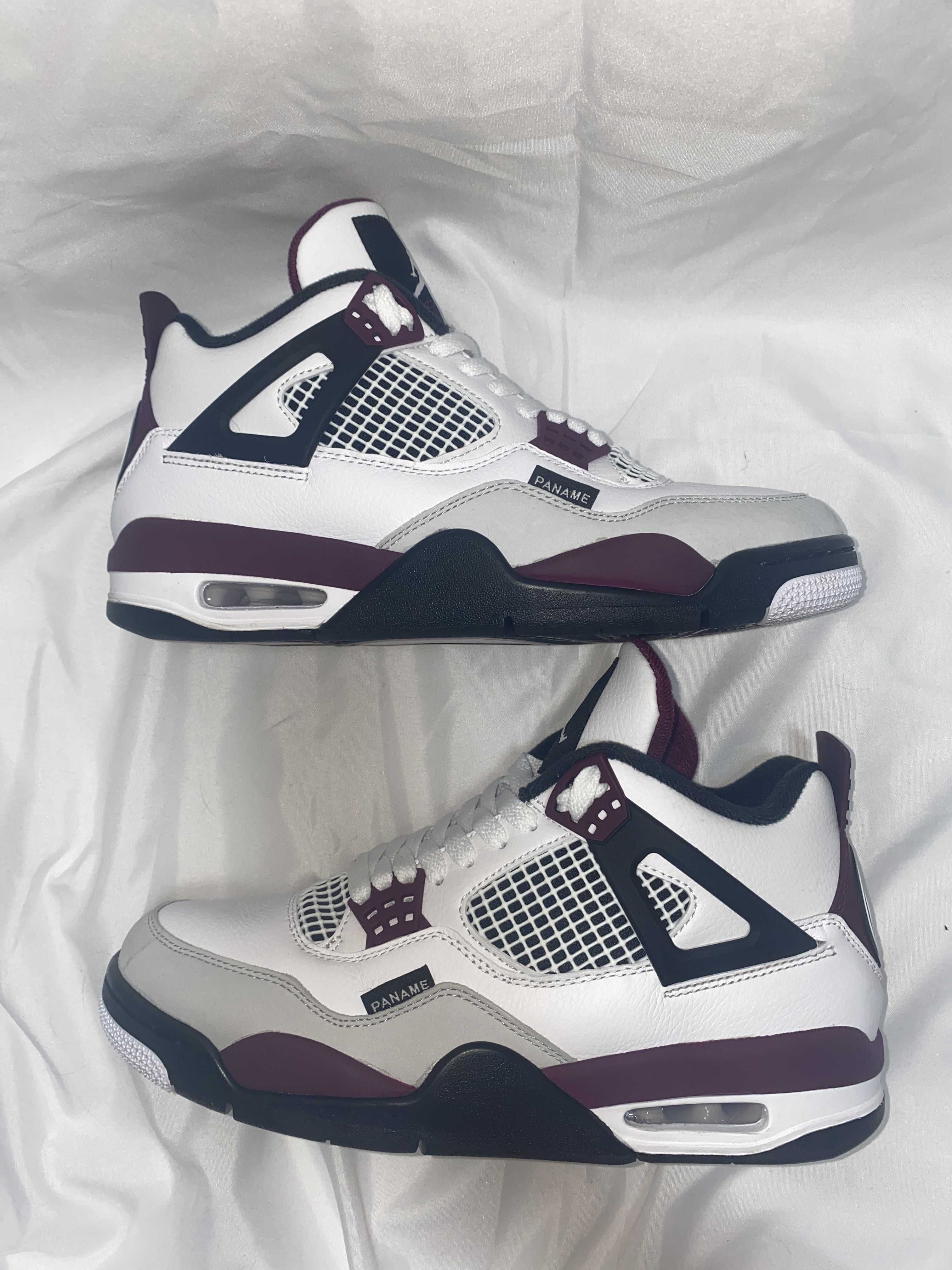 Paris Saint Germain ×Nike Air Jordan 4 Retro "White/Bordeaux/Neutral Gray"