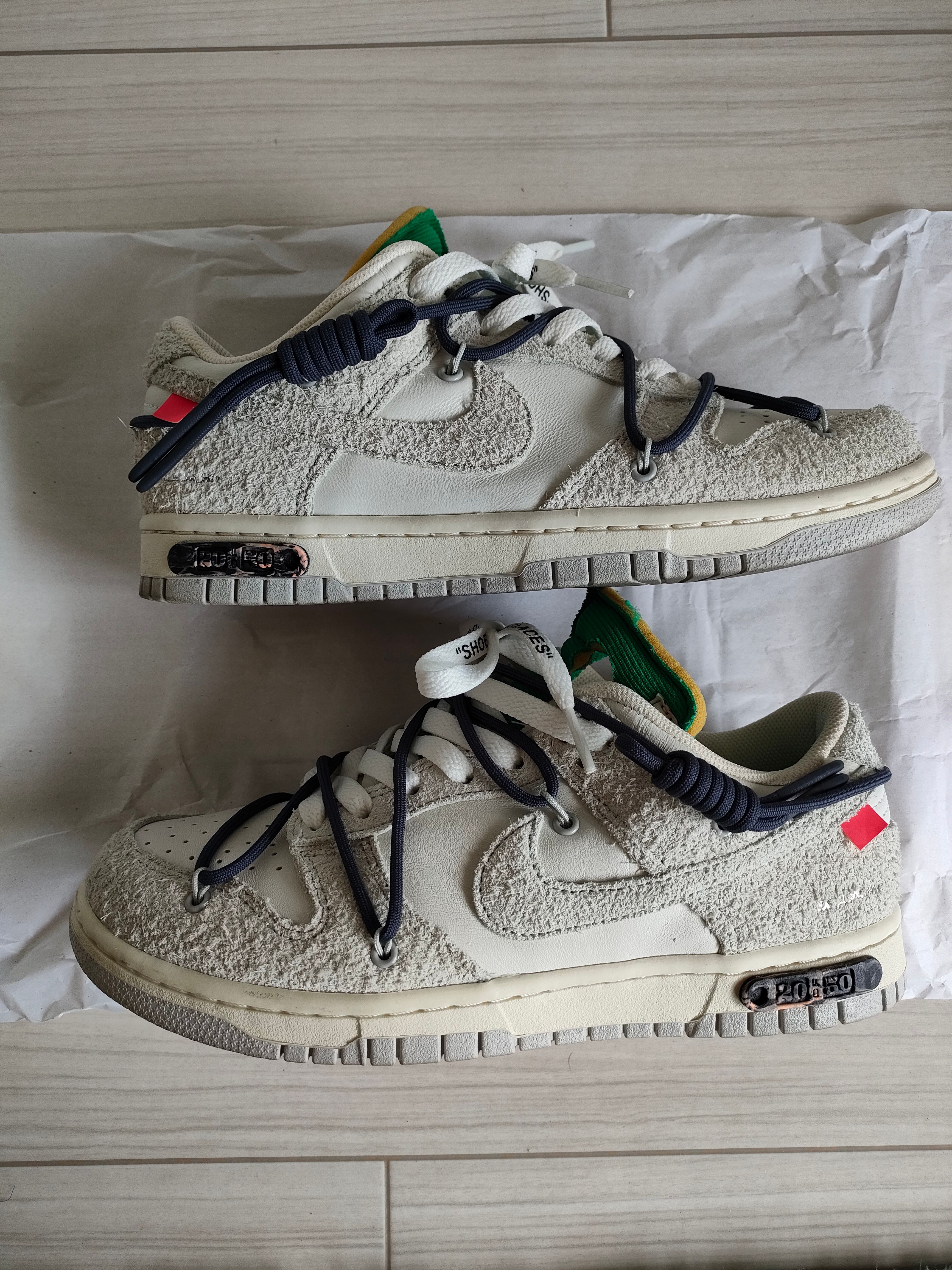 Off-White × Nike Dunk Low "Sail/Neutral Grey/Gridiron"