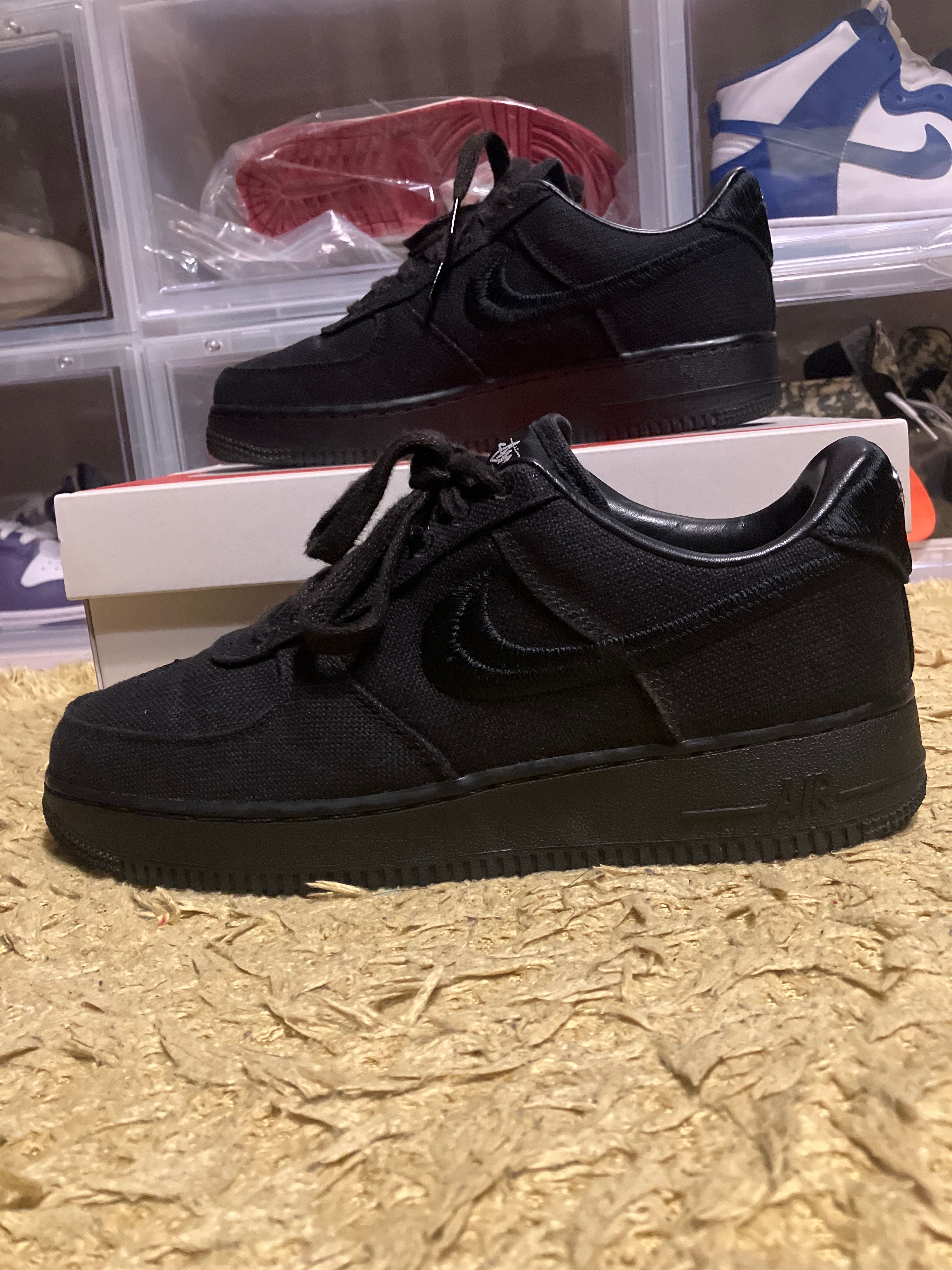 Stussy × Nike Air Force 1 Low "Triple Black"
