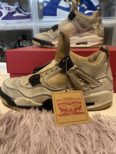 Nike × Levi's Air Jordan 4 "Black Denim" (Tag: LEVIS®)