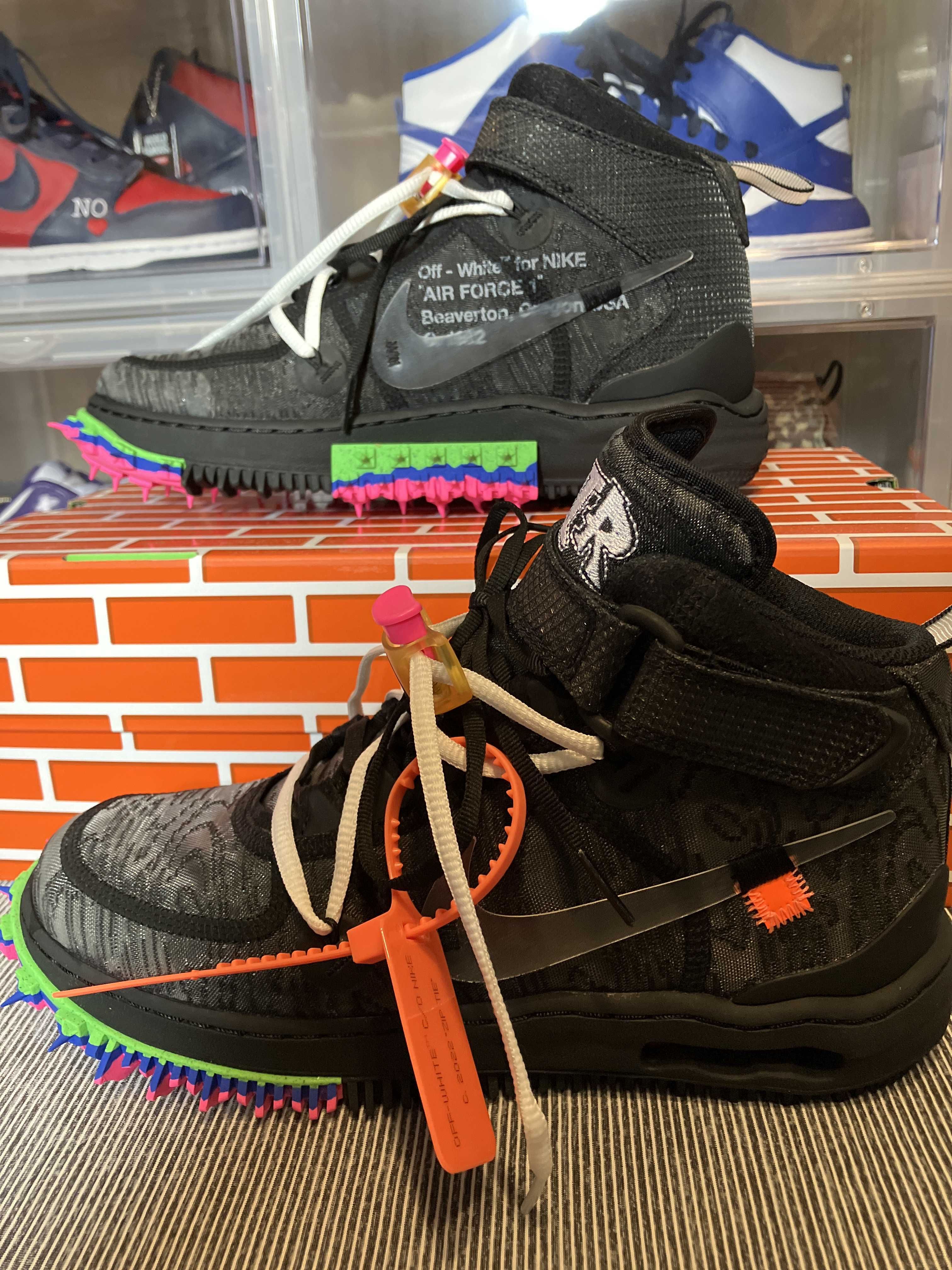 Off-White × Nike Air Force 1 Mid "Black"
