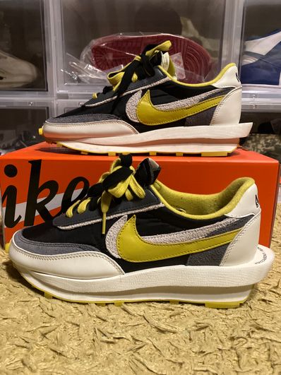 UNDERCOVER × sacai × Nike LD Waffle "Black/Sail-Dark Grey-Bright Citron"