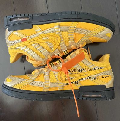 Off-White × Nike Air Rubber Dunk "University Gold"
