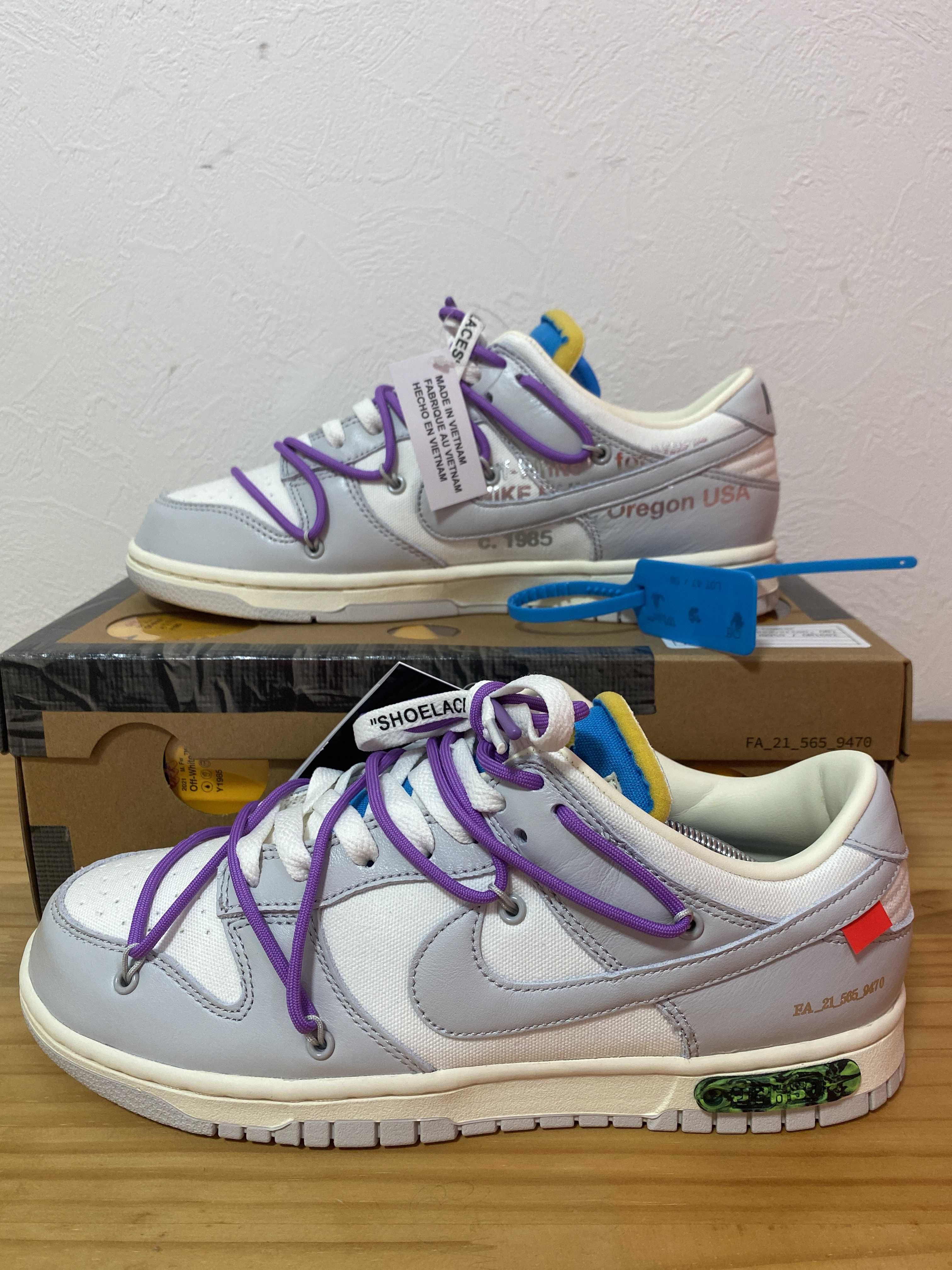 Off-White × Nike Dunk Low "Sail/Neutral Gray"