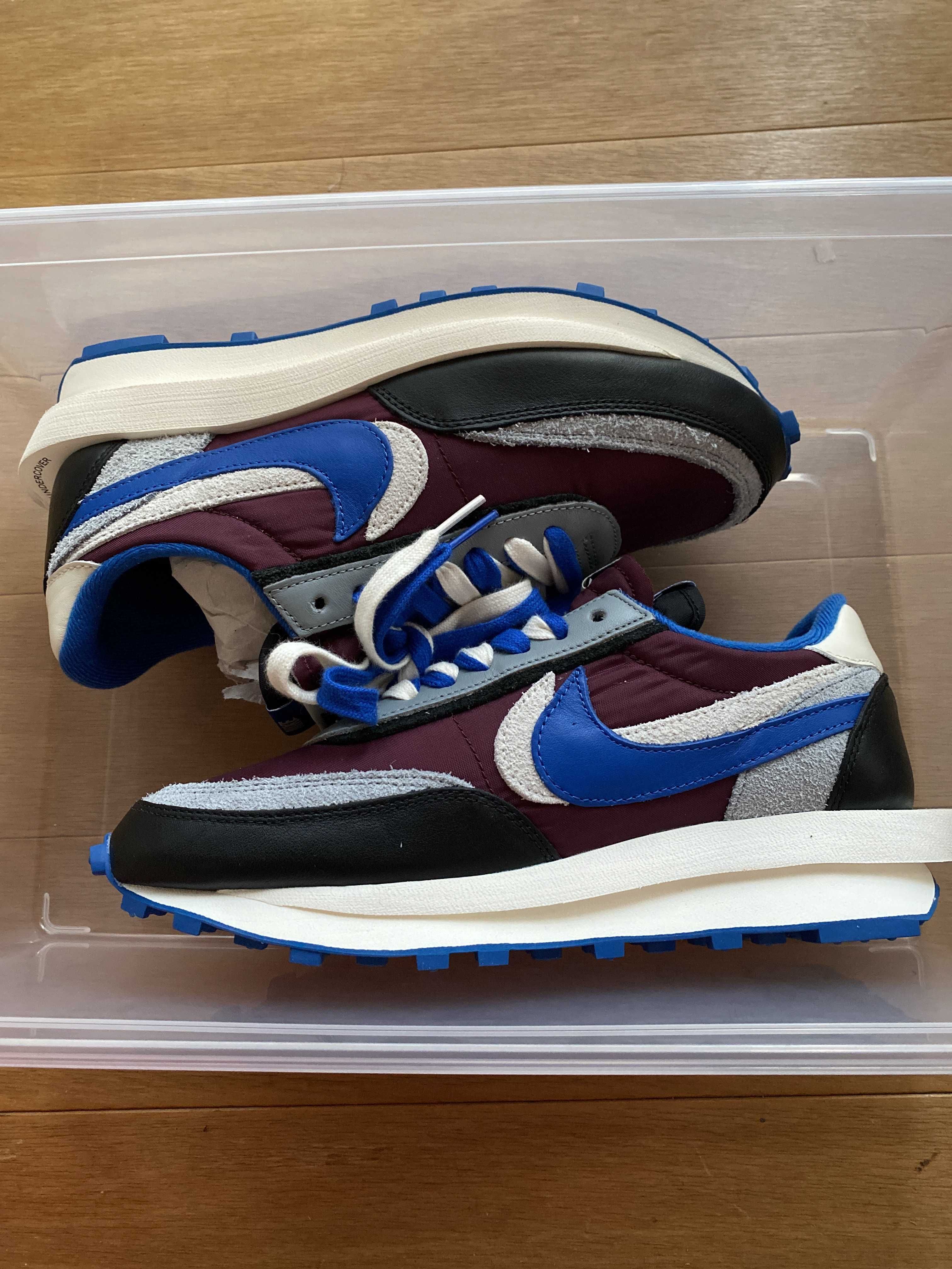 UNDERCOVER × sacai × Nike LD Waffle "Night Maroon/Pale Ivory-Ground Grey-Team Royal"