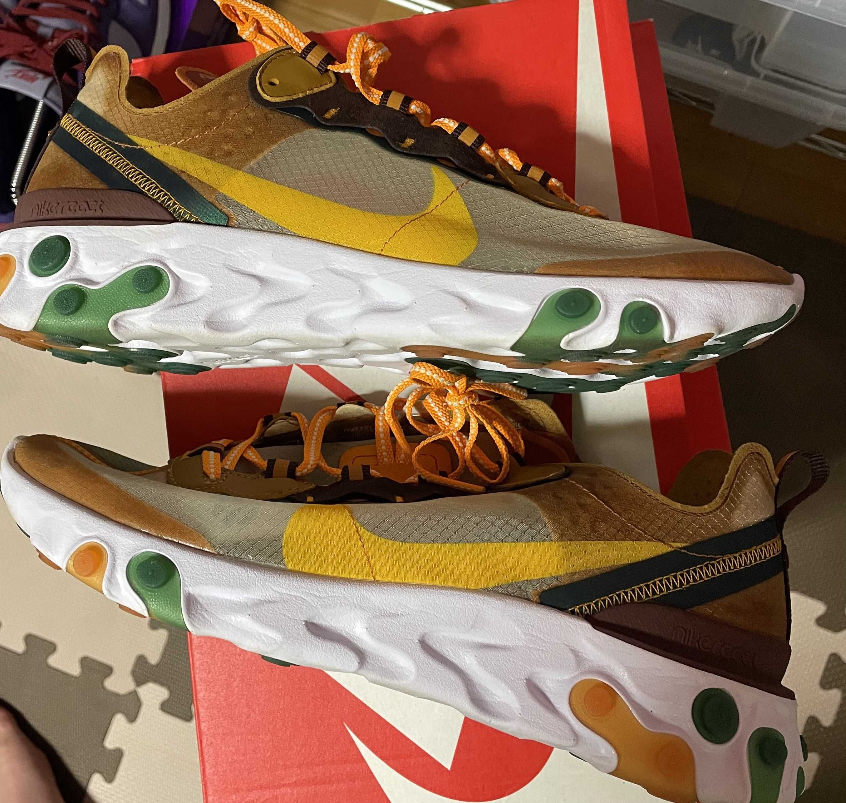 NIKE REACT ELEMENT 87 "ORANGE/GREEN"