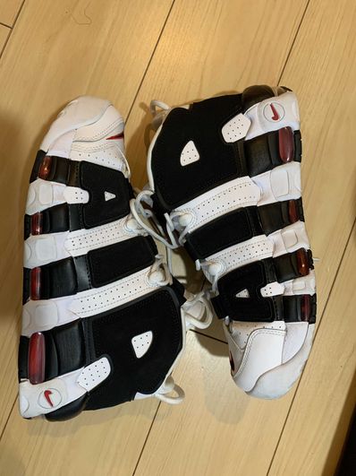 NIKE AIR MORE UPTEMPO "WHITE/BLACK/UNIVERSITY RED"(2020)