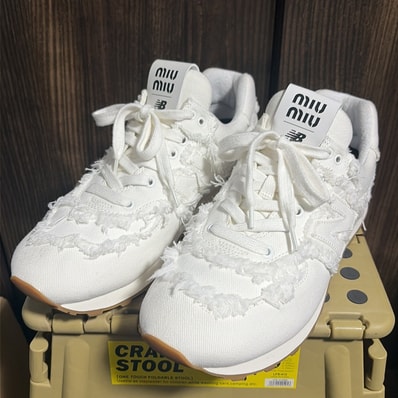 MIU MIU × New Balance Women's 574 Denim "White"