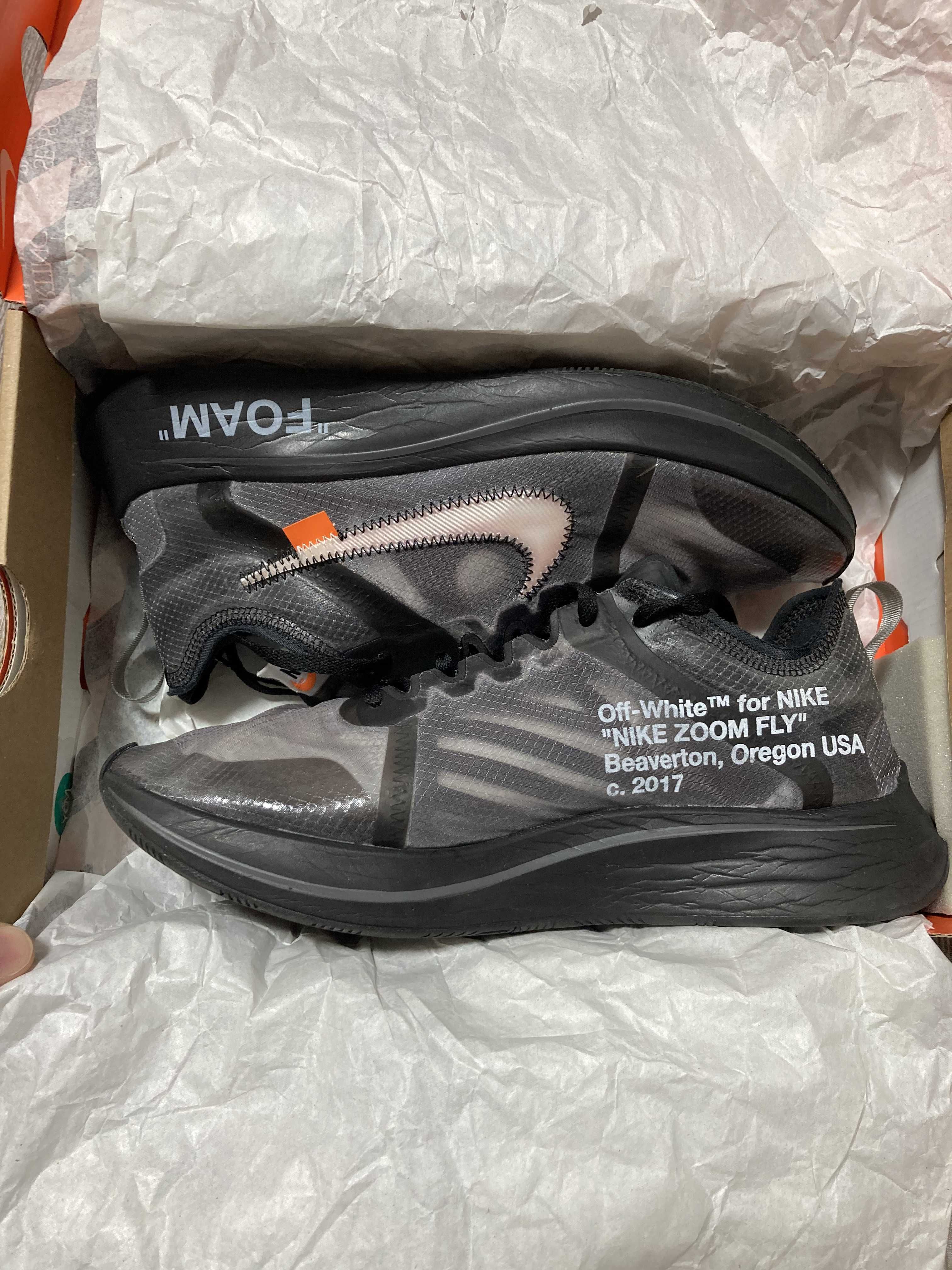 Off-White × Nike Zoom Fly "Black"