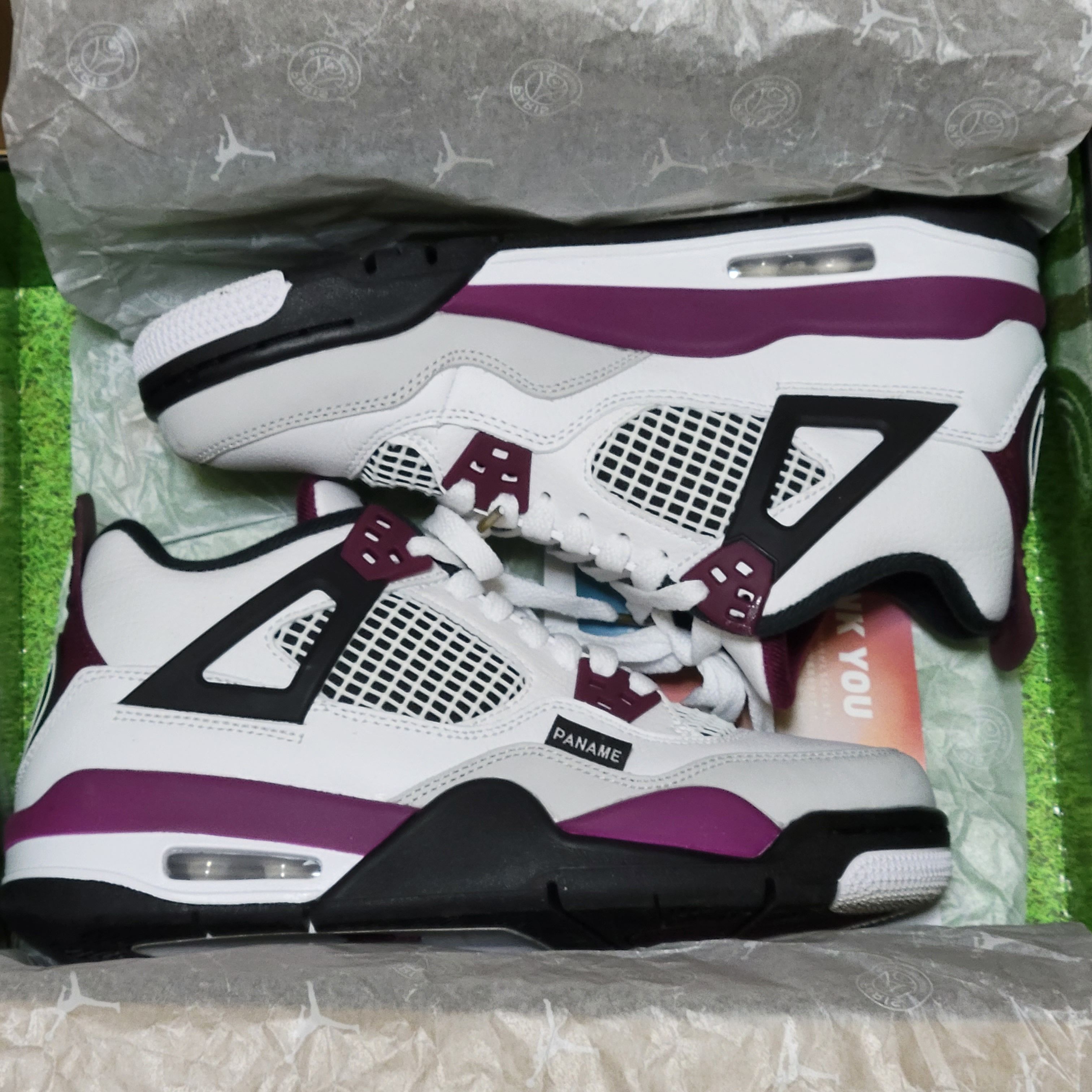 PSG × NIKE AIR JORDAN 4 RETRO GS "WHITE/BORDEAUX"