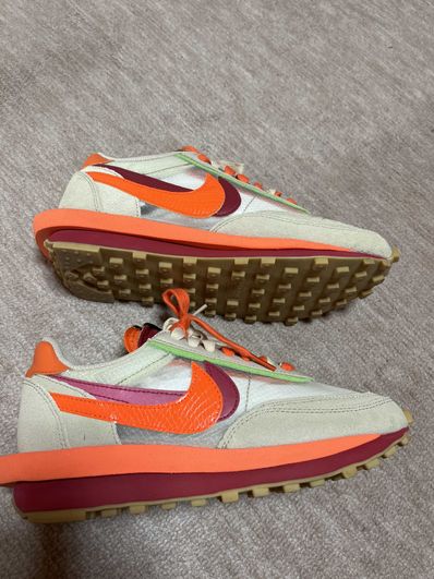 CLOT × Sacai × Nike LD Waffle "Orange Blaze"