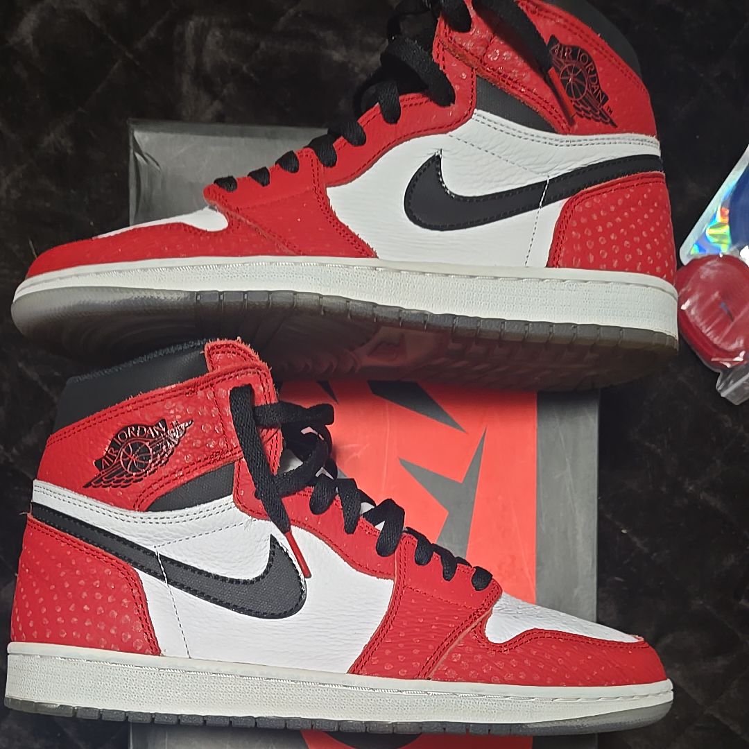 Spiderman × Nike Air Jordan 1 Origin Story "Gym Red/White/Photo Blue/Black"