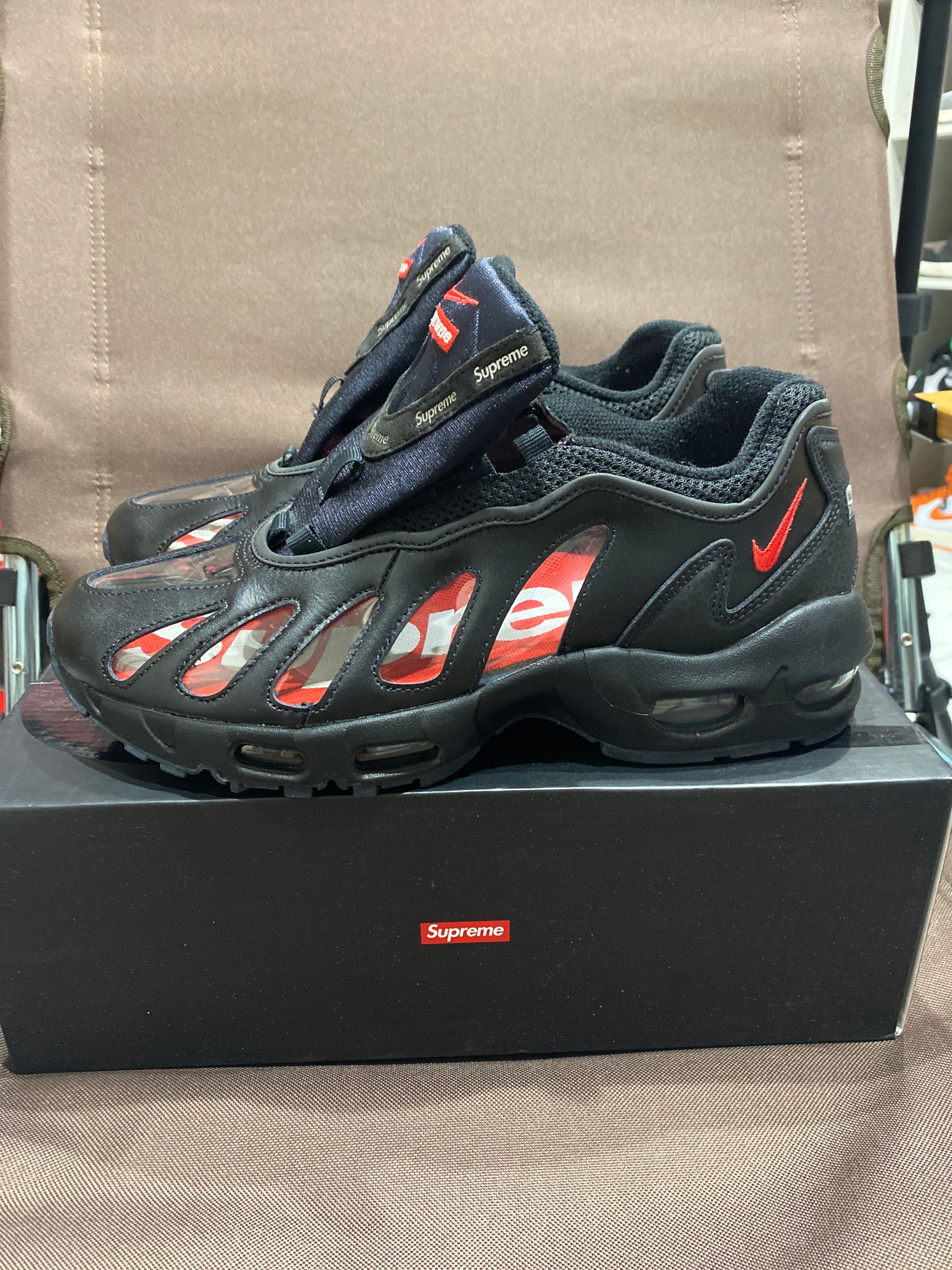 Supreme × Nike Air Max 96 "Black/Speed Red/Clear"