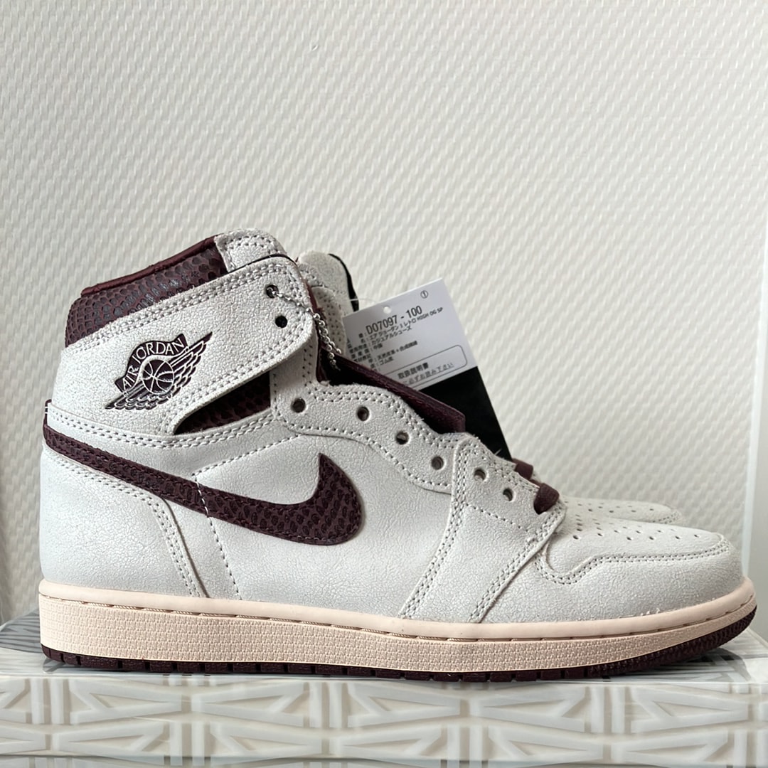 A Ma Maniere × Nike Air Jordan 1 Retro High OG "Sail and Burgundy"