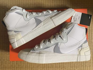 sacai × NIKE BLAZER MID "WHITE/WOLF GREY"