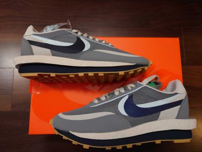 CLOT × Sacai × Nike LD Waffle "Grey Obsidian/Cool Grey"