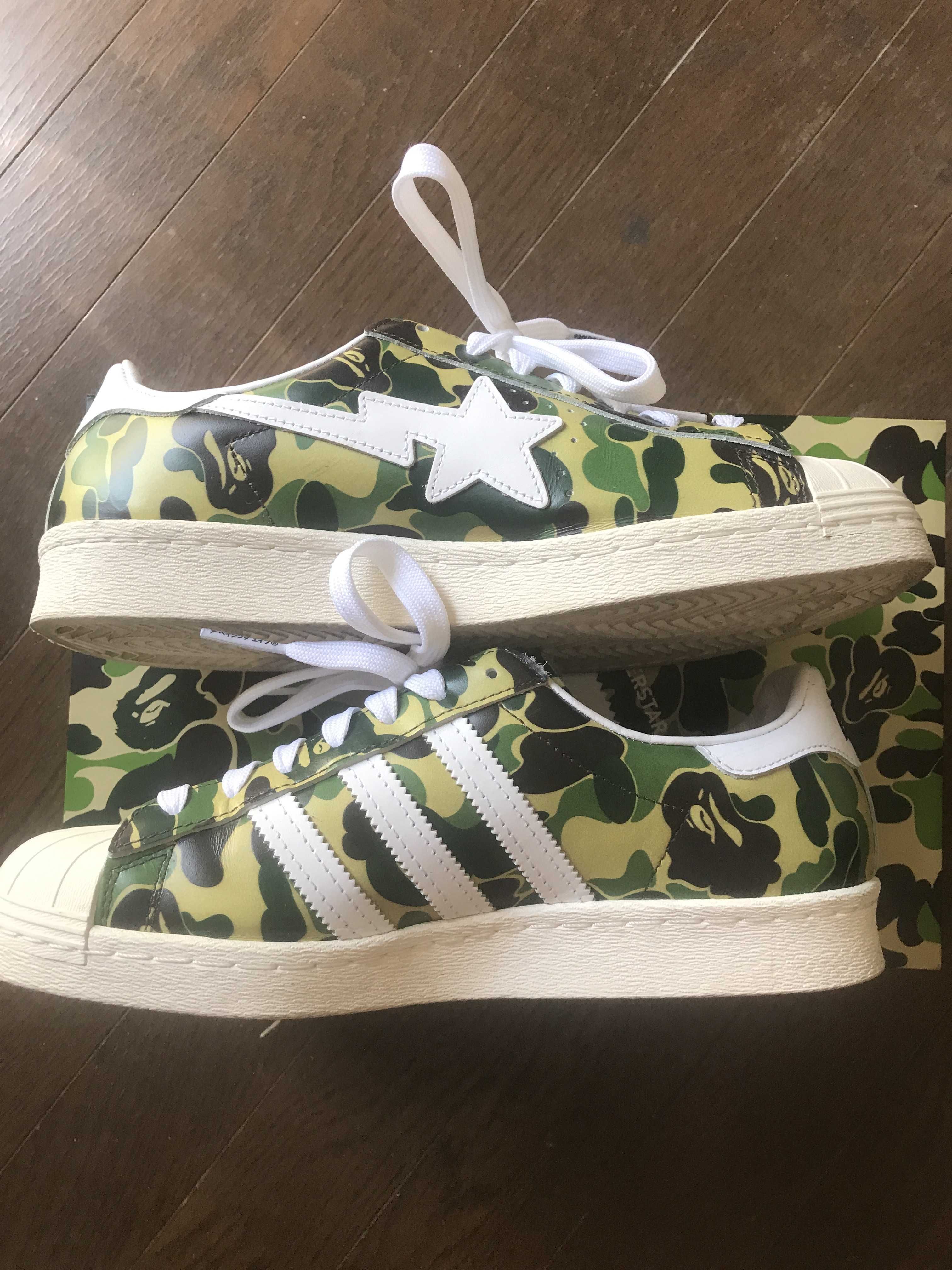 A BATHING APE®︎ × adidas Superstar 80's "Green Camo"