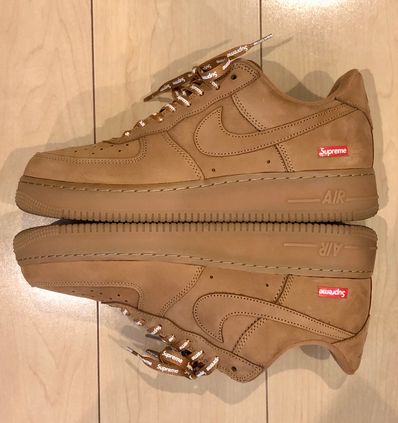 Supreme × Nike Air Force 1 Low "Flax/Wheat"