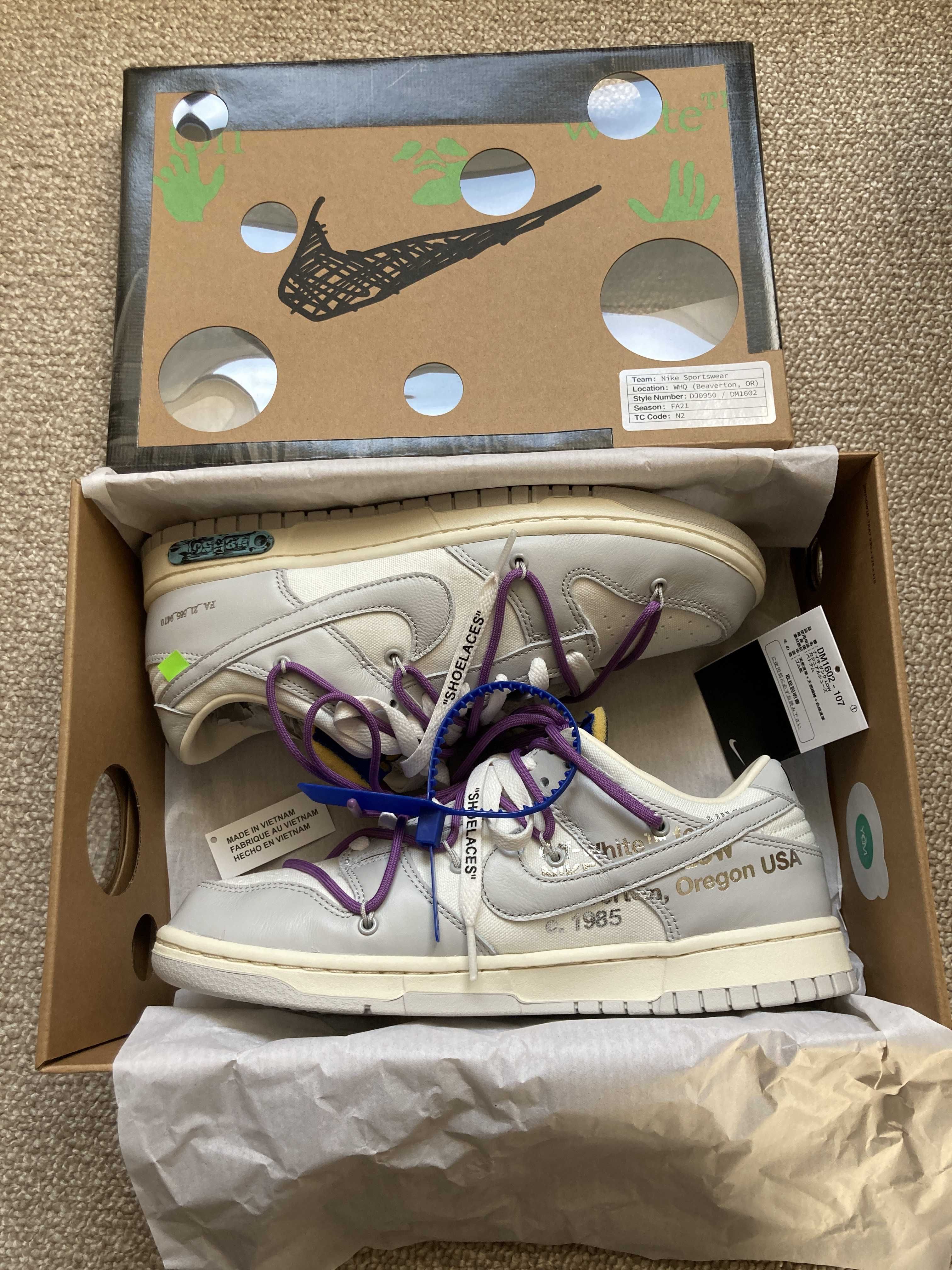 Off-White × Nike Dunk Low 1 of 50 "Lot.48" 
