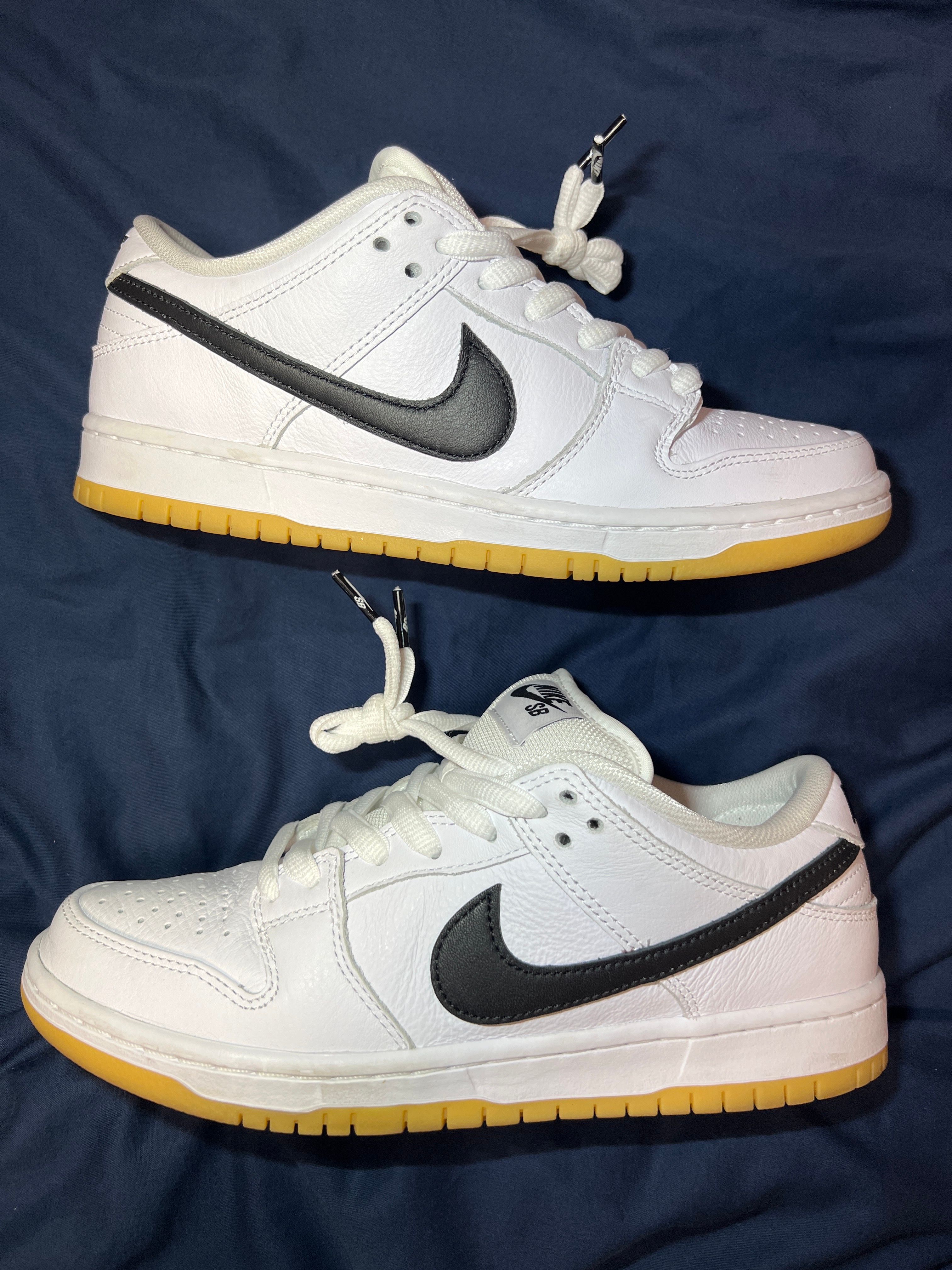 Nike SB Dunk Low Pro "White/Black-White-Gum Light Brown"