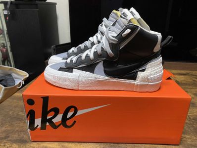 sacai × NIKE BLAZER MID "BLACK/WOLF GREY/WHITE"