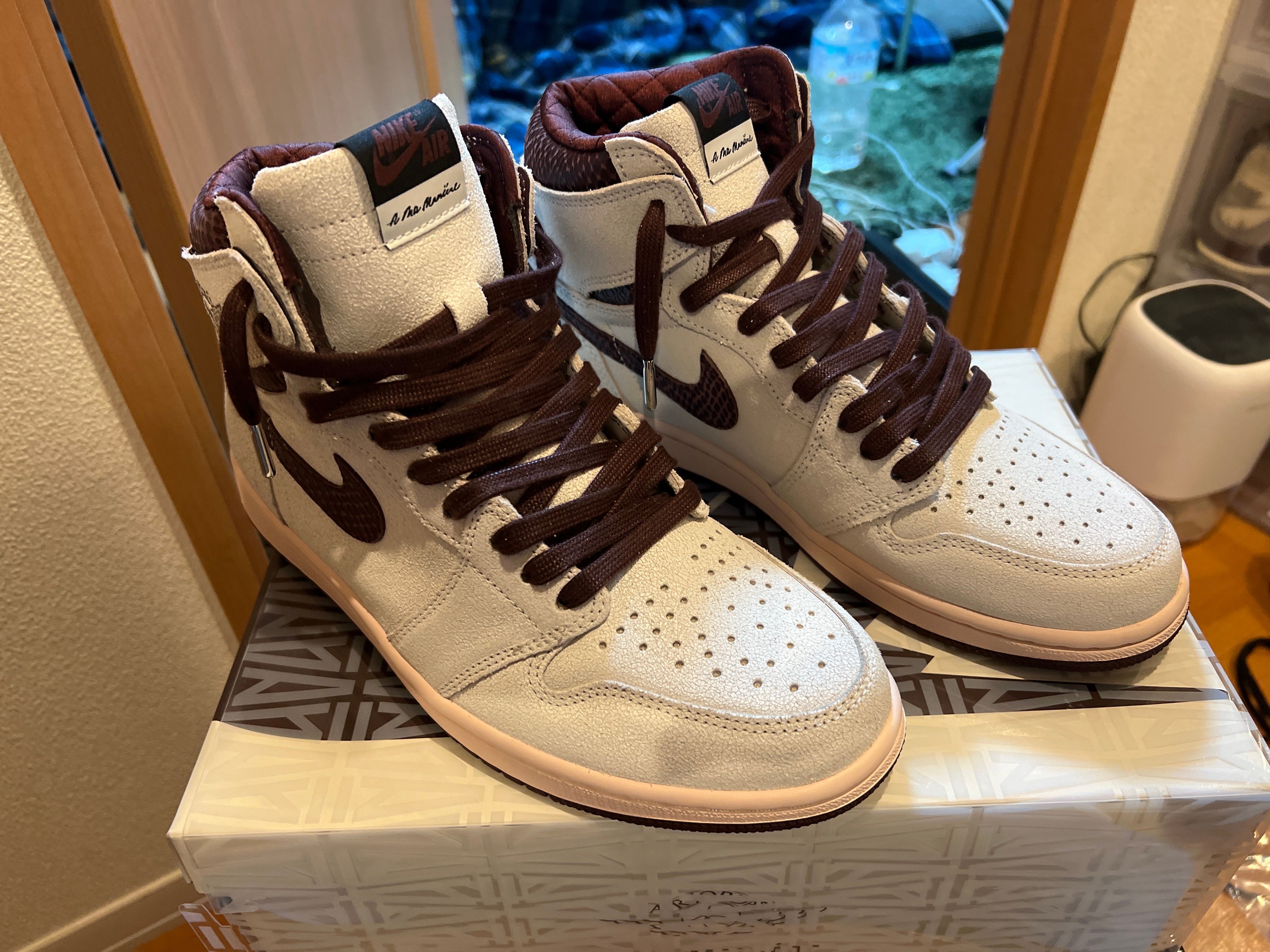 A Ma Maniere × Nike Air Jordan 1 Retro High OG "Sail and Burgundy"